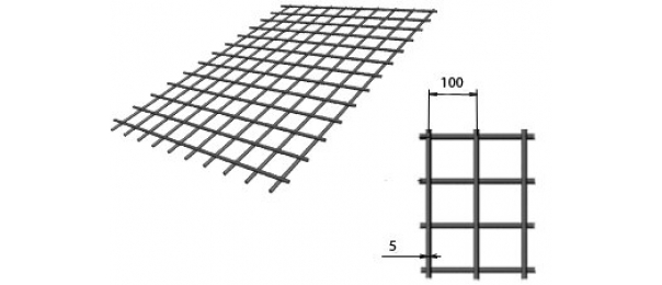 Сетка сварная (дорожная) 100х100х5мм 1,5х2м купить с доставкой в Стремилово