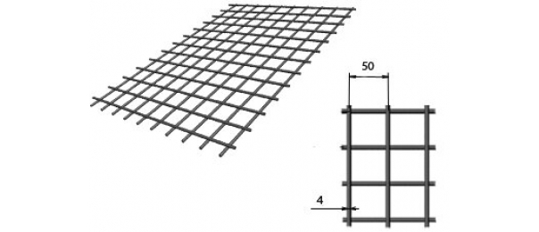 Сетка сварная (дорожная) 50х50х4мм 1х2м купить с доставкой в Стремилово